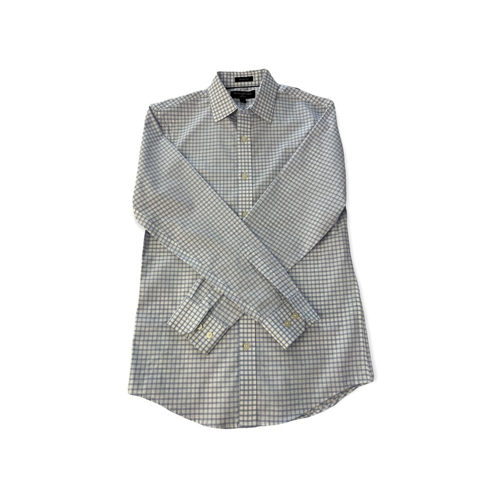 Kids Banana Republic White And Blue Slim Fit XS Shirt